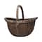 Hello Honey® 14" Brown Antique Finish Hand-Woven Wicker Basket